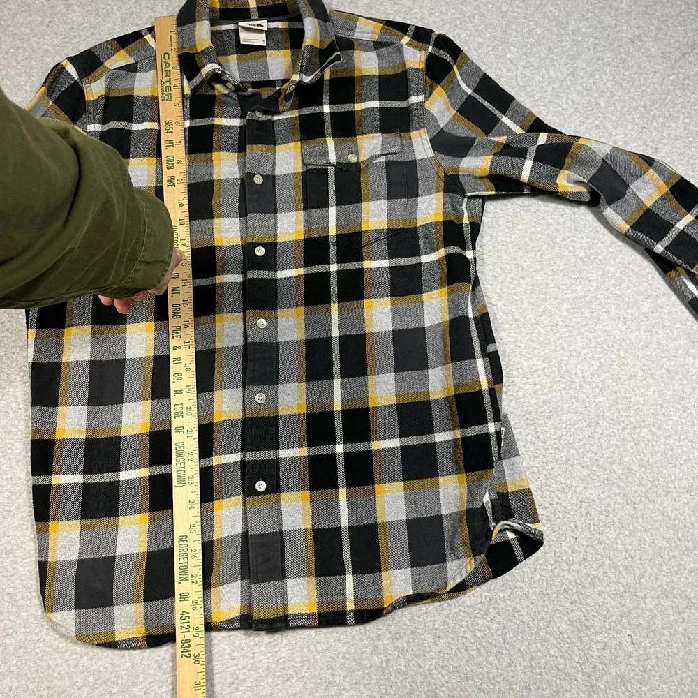 The North Face Shirt Mens Medium Black Flannel Button Up Long Sleeve Plaid Cotto